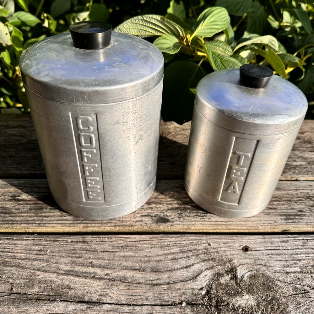 Vintage Metasco Aluminum Canisters